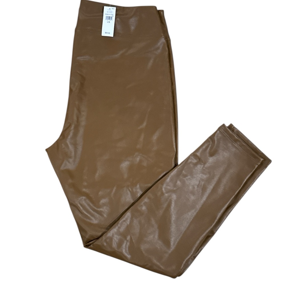 GAP Brown Faux Leather Leggings